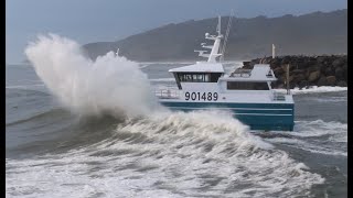 New Boat Punching Waves