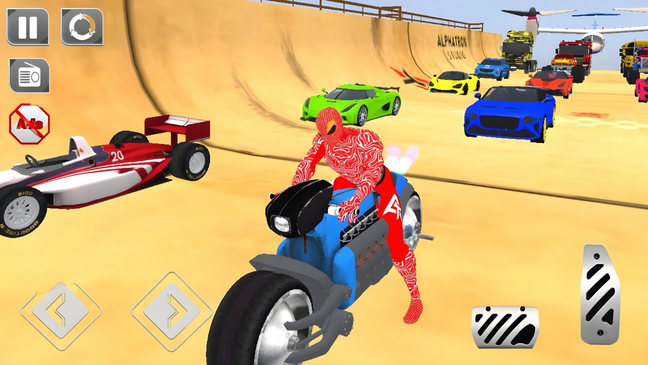 GT Car Stunt Master 3D - All Supercars & Spider Bike Collection - Android Gameplay #2
