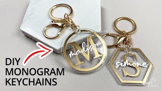 DIY MONOGRAM KEYCHAINS WITH VINYL TUTORIAL 😍 Wealth