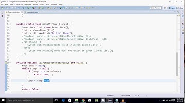 DSLL06 - Linked List - search element (Iteratively and Recursively)