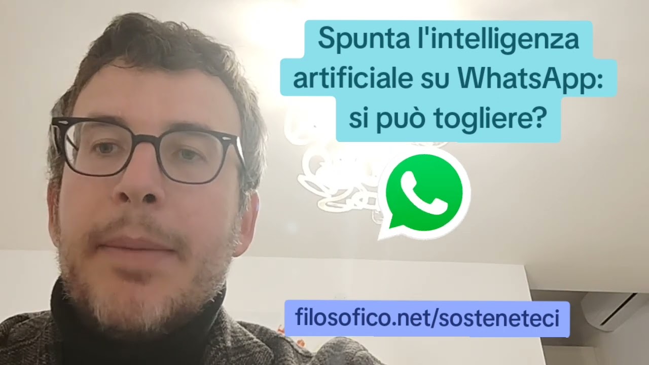 DIEGO FUSARO: Spunta l'intelligenza artificiale su WhatsApp: si può togliere? Quel che non vi dicono