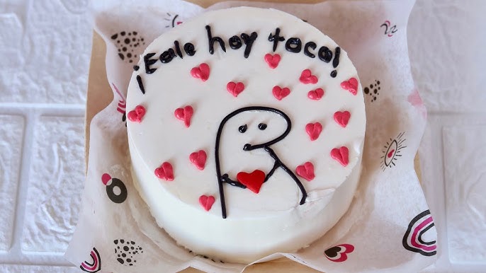Pastel San Valentín #2, Flork Meme Sticker cake #memecake