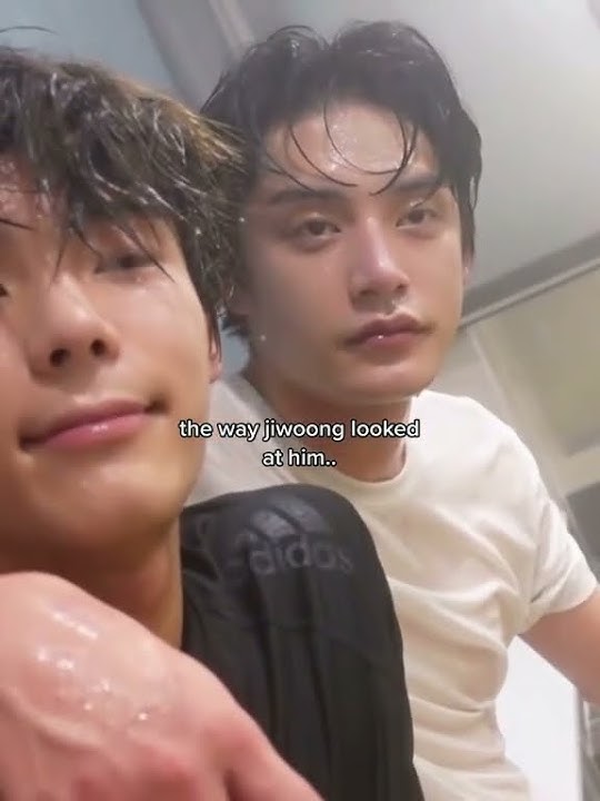 Jiwoong looking at Seobin #jiwoong #seobin #kimjiwoong #zerobaseone #zb1 #korean #kpop #kpopedit