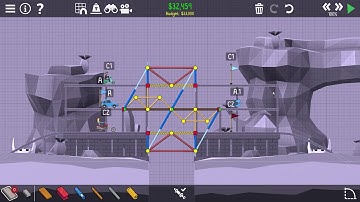 Poly Bridge 2 Solution: Level 4-15 Twists and Turns