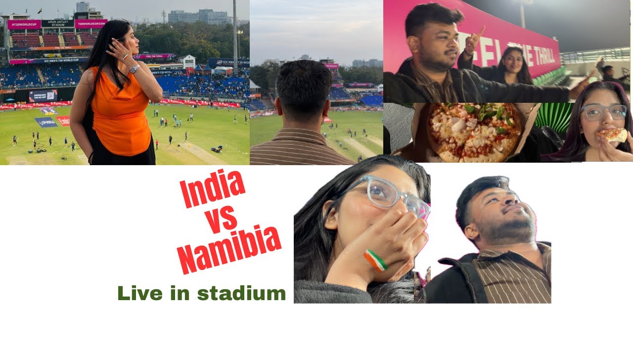 India vs Namibia Match Day Vlog 🇮🇳 | Arun Jaitley Stadium Experience | Crowd • Food • Reactions