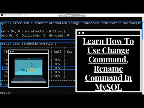 MySQL Database Tutorial #5 | DDL | Learn How To Use Change Command, Rename Command In MySQL |