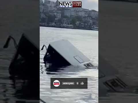 Eminönü'nde İETT otobüsü denize düştü