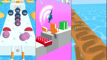 2048 Runner Balls vs SLICE it ALL vs Marble Run gameplay android iOS