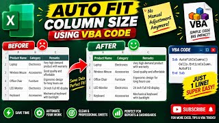 Stop Adjusting Column Width Manually! 😱 | Excel VBA Trick
