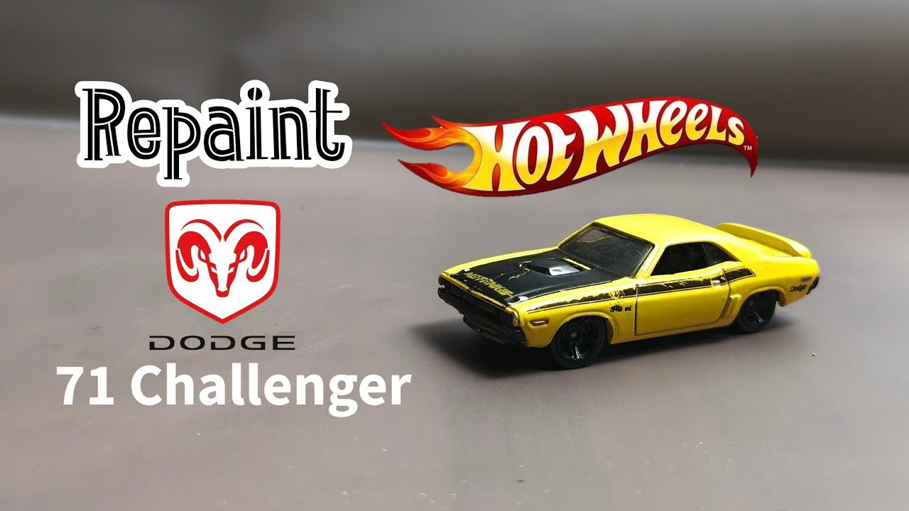 Repaint hotwheels junk 71 Dodge challenger 
