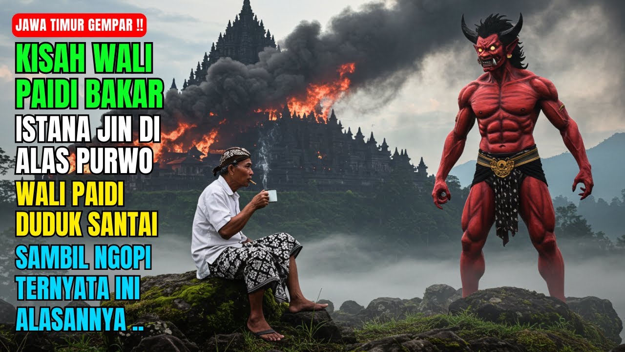 Jawa Timur Gempar !!! Kisah Wali Paidi Bakar Istana Jin Alas Purwo, Ternyata ini Alasannya ..
