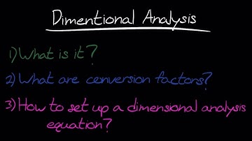 How to do DIMENSIONAL ANALYSIS