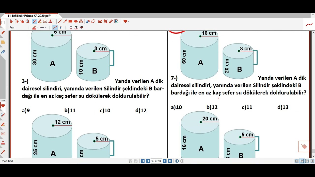 6-)M8 Geometrik Cisimler (Silindir Test) 75