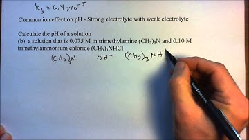 Common ion effect on pH - worked examples