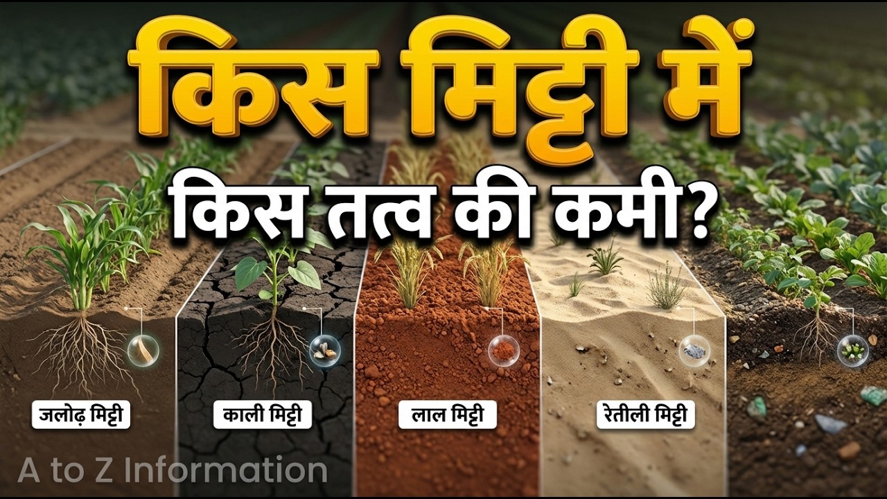 मिट्टी का पूरा विज्ञान समझिए: किस मिट्टी में कौन-सा तत्व कम होता है, कैसे पहचानें, कौन-सी खाद दें |
