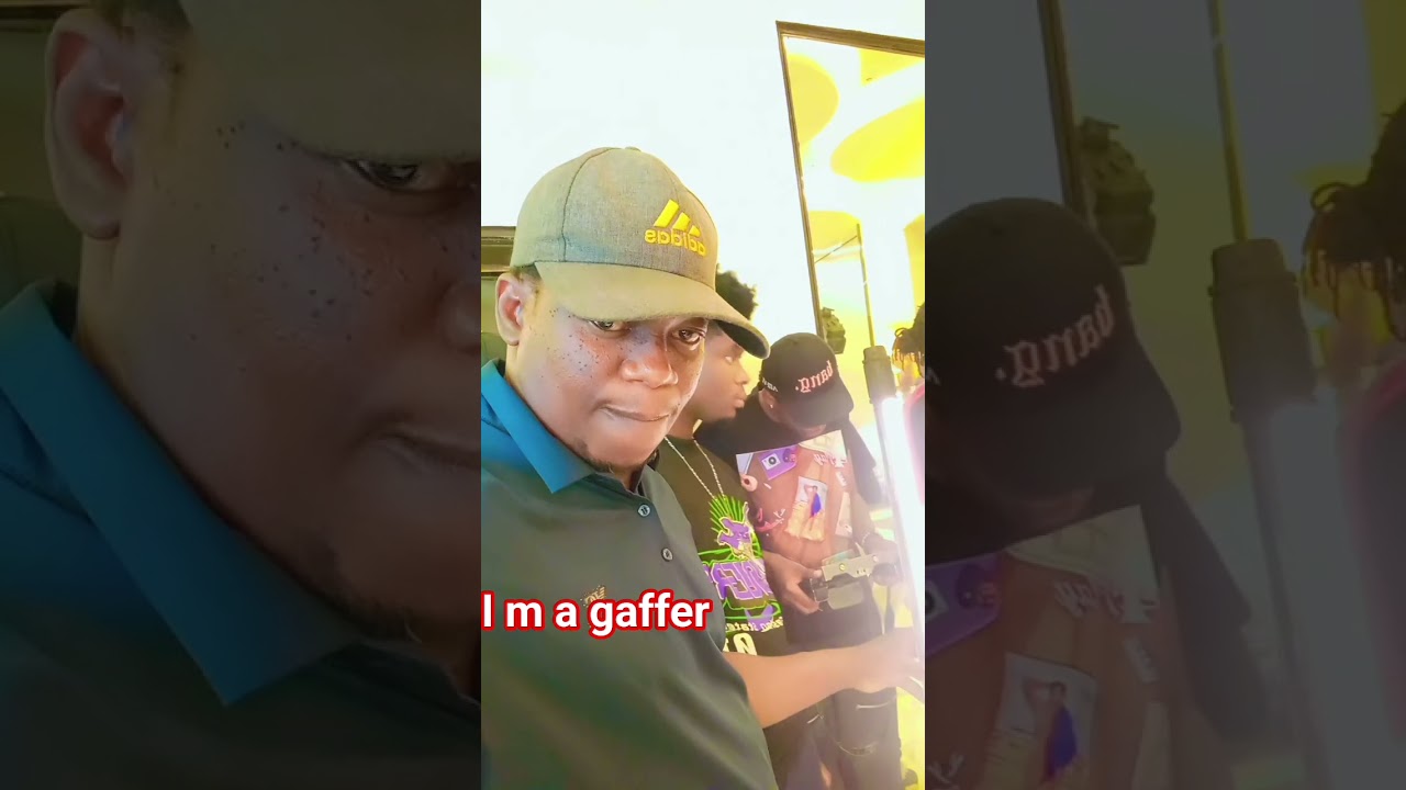 Gaffer on set with tube light 