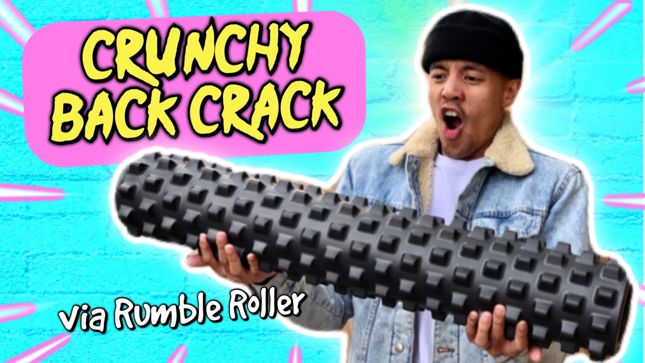 *SUPER CRUNCHY* ASMR BACK CRACKS USING MY RUMBLE ROLLER!! (Deeply Satisfying)
