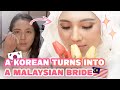 Mekap artis Korea melakukan solekan pengantin Malaysia kepada Dasol!