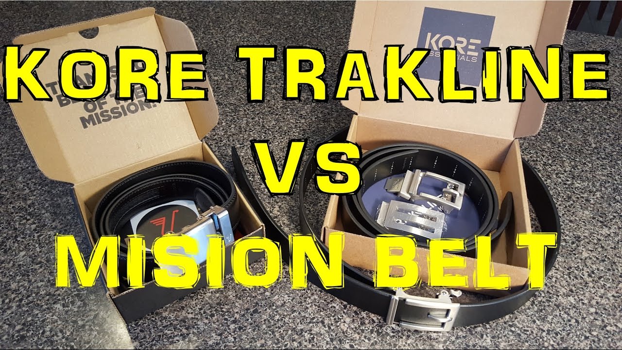 Kore Essential Trakline Ratchet Belt Vs Mission Belt YouTube