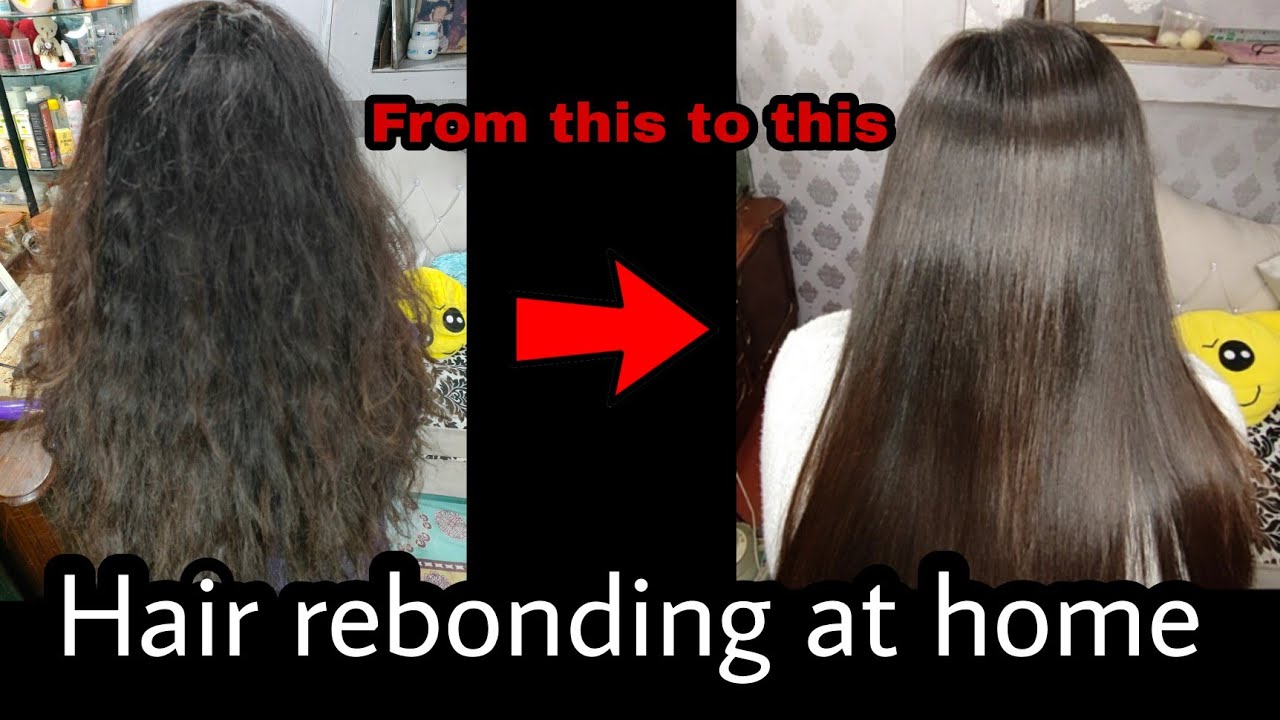 How to do hair rebonding at home KEUNE SLEEK and SHINE REBOUNDING YouTube