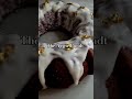 The Aggie Bundt: Maroon Velvet, Gig ‘Em Glaze & Aggie Gold flakes✨️ #TAMU #GigEm #AggieBundt