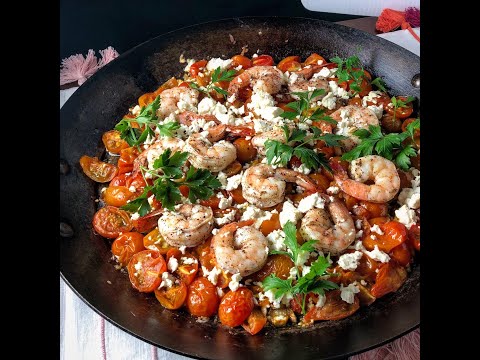 Shrimp Santorini — Greek Roasted Shrimp with Tomato and Feta Cheese
