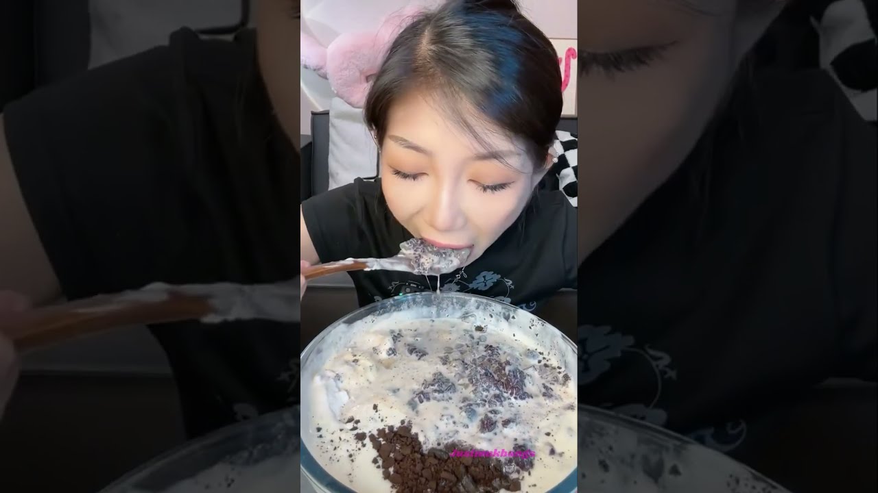 #53 Desserts Mukbang ASMR || Milk tea Purple rice