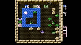 Adventures of Lolo Level 3-2 played on NES Mini Walkthrough Guide Codes Passwords screenshot 4