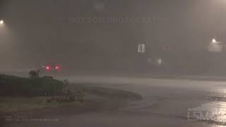 10-15-2021 Oklahoma City, OK Lightning Explodes Power Pole Close Range-70mph Winds-Hail