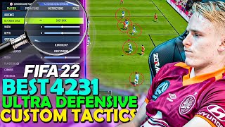 The BEST ULTRA DEFENSIVE CUSTOM TACTICS in FIFA 22 | 4231 CUSTOM TACTICS | FIFA 22 CUSTOM TACTICS