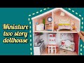 building duplex dollhouse. amazing two story miniature dollhouse with modern room set and chandelier