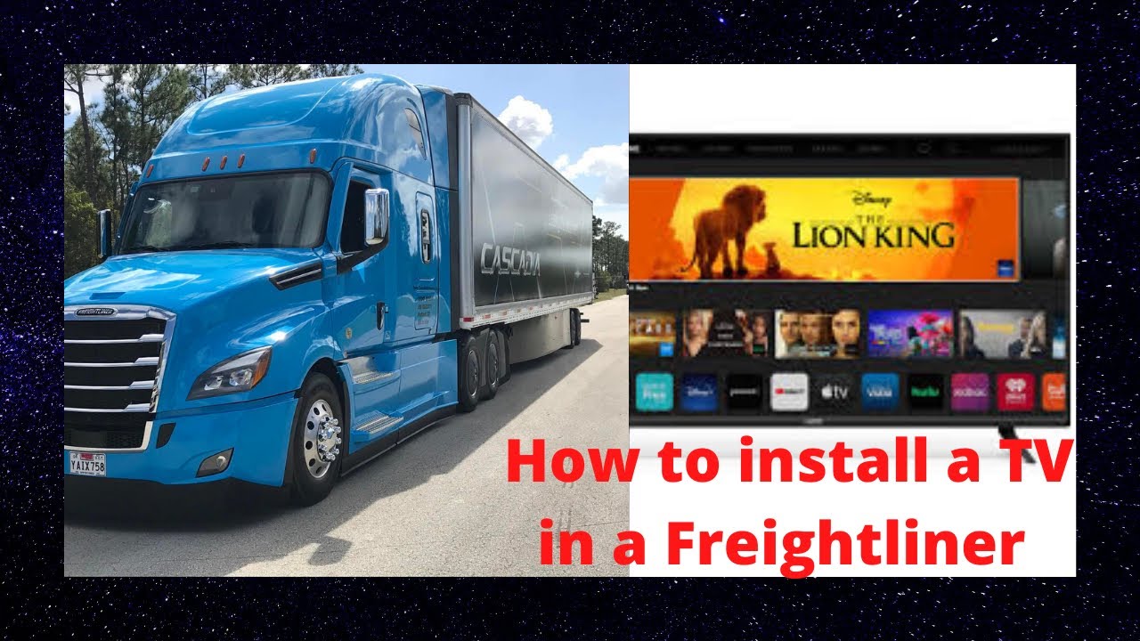 32in TV install in 2022 Freightliner Cascadia NO DAMAGE trucking Ep