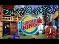 (LOCKED IN) 24 HOUR OVERNIGHT CHALLENGE AT BURGER KING PLAY PLACE - OVERNIGHT BURGER KING FORT
