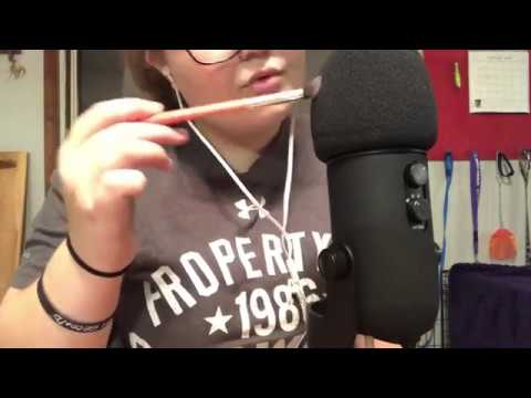 ASMR- Face Brushing With Mouth Sounds