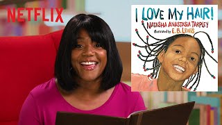 Tiffany Haddish Reads "I Love My Hair" | Bookmarks | Netflix Jr screenshot 5