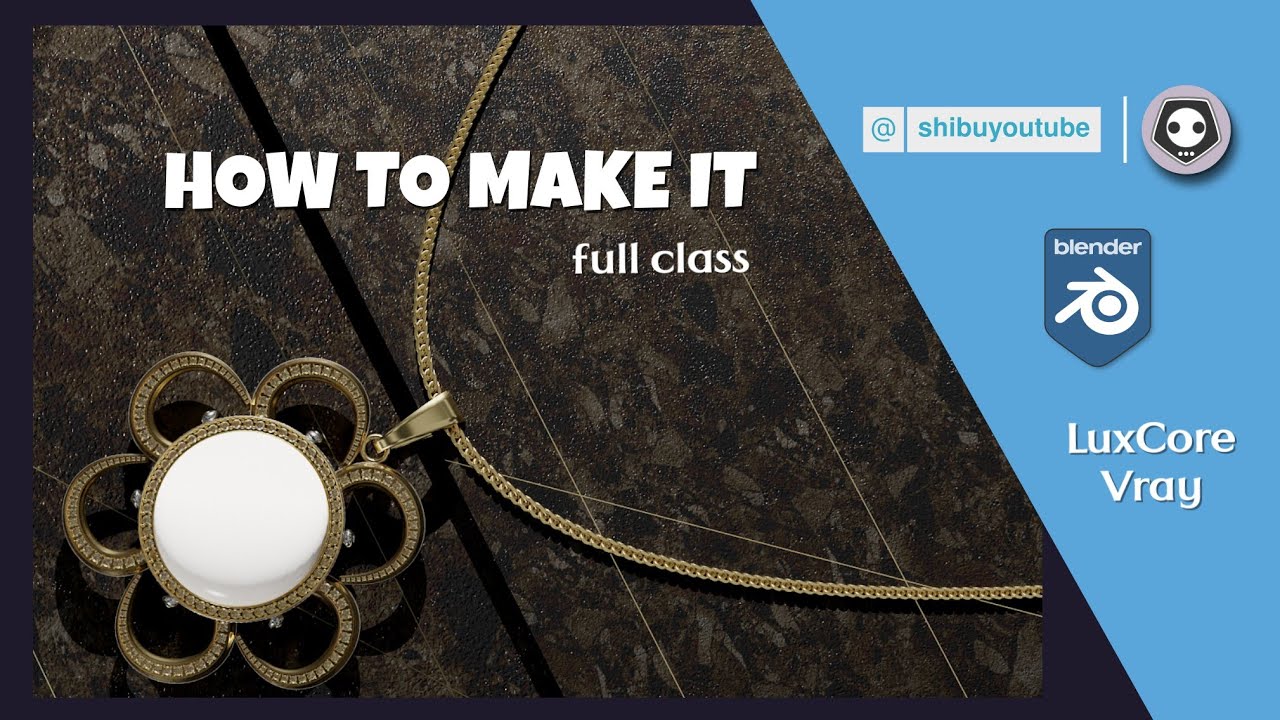 3D-моделирование ювелирных изделий | Шейдинг | Визуализация | Blender LuzCore | Vray