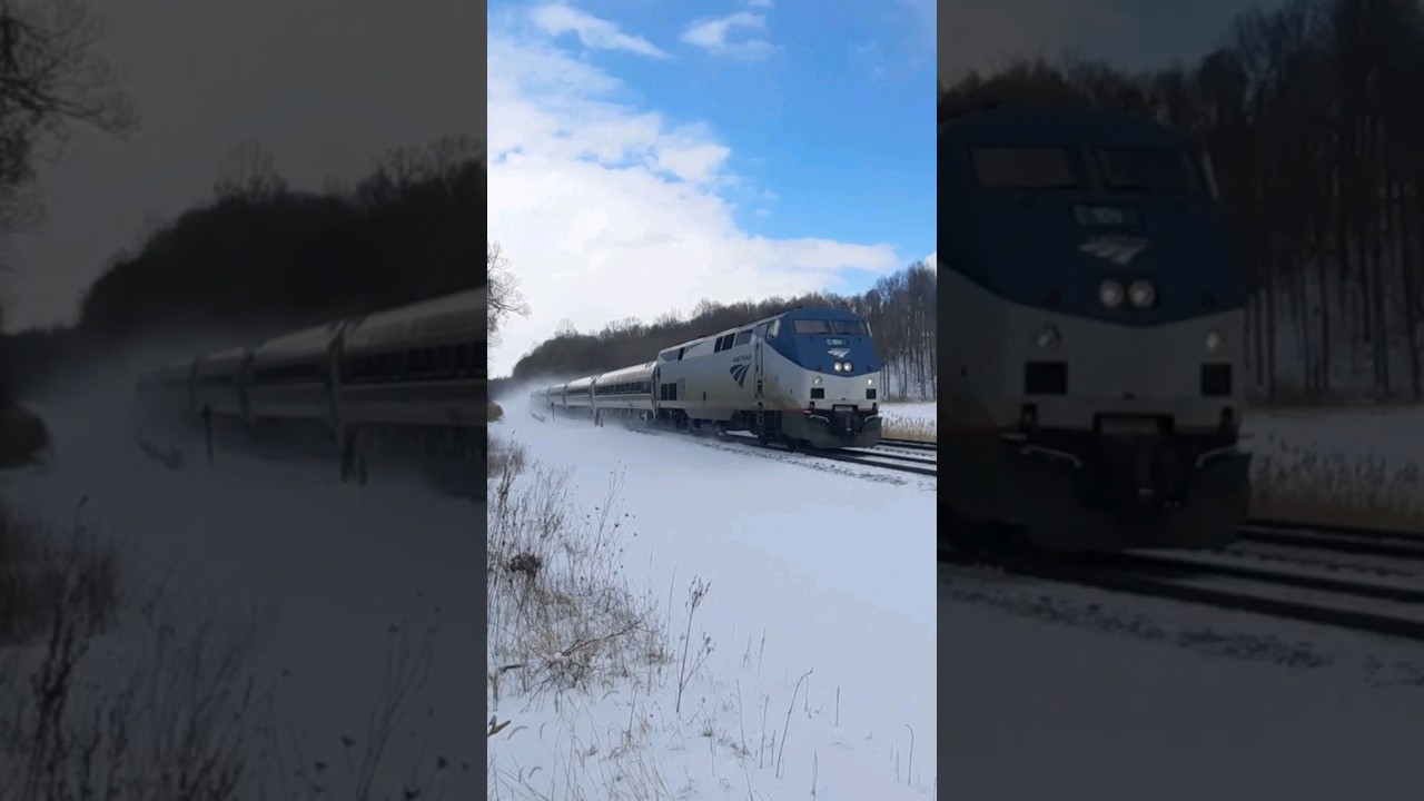 Amtrak P063 at Lyons NY crossing