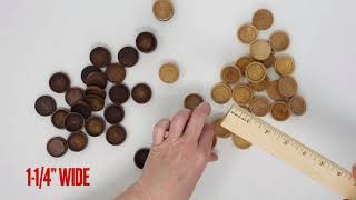 Checkers Game Pieces Walnut and Clear Coat, 1-1/4" Wide Checkers Game, Game Pieces, Wood Game Pieces screenshot 5