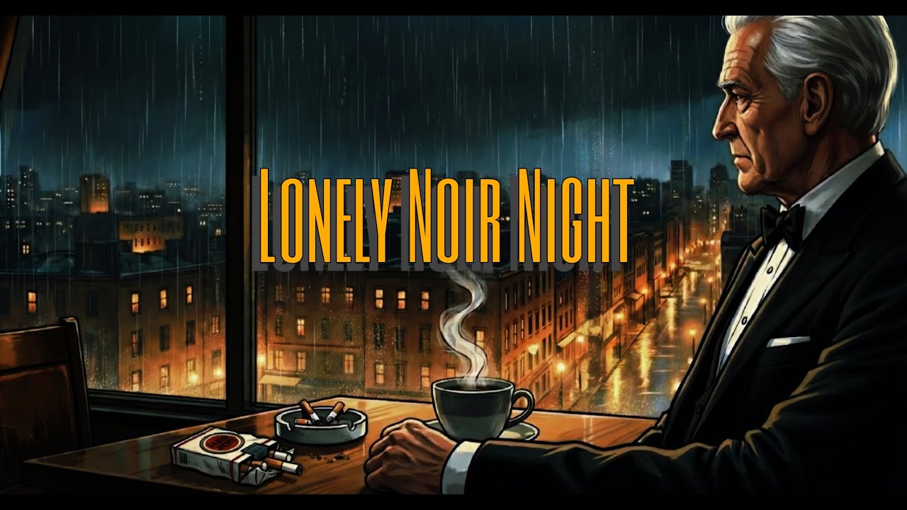 Old Soul Noir Night Café ☕ Rainy City Lights & 1960s Jazz Mood