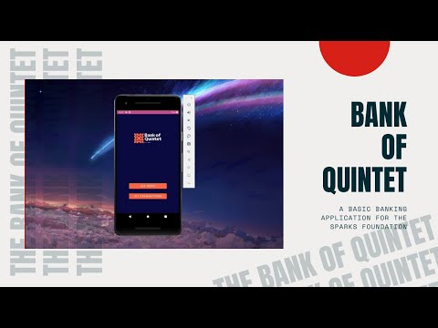 Bank Of Quintet || Basic Banking System Application || Android Application Development #GRIP