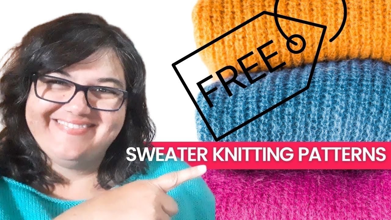 FREE Beginner Sweater Knitting patterns (Knit in Pieces) 