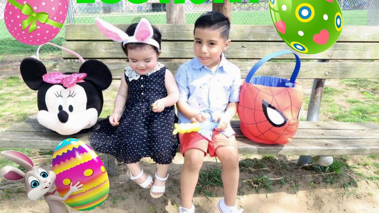 Easter Eggs Hunt for Kids at the Playground Park for surprise candy ...