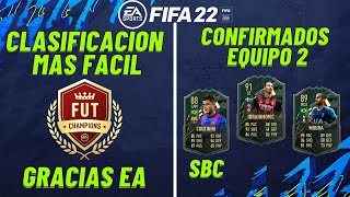 NUEVO CLASIFICATORIO DE FUT CHAMPIONS MAS FACIL Y FILTRACIONES EQUIPO 2 WINTER WILDCARDS FIFA 22