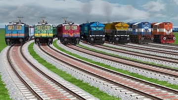 Indian Railway crossing Train Line To Line Passing At Bumpy Risky Diamond Tracks | train sim world 4