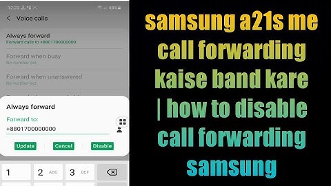 samsung a21s me call forwarding kaise band kare | how to disable  call forwarding samsung