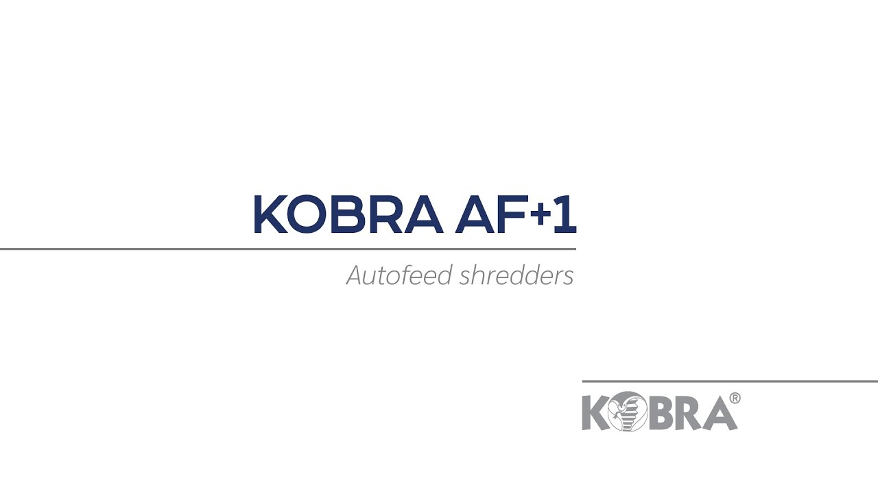 Kobra AF+1 Oilfree autofeed shredders YouTube