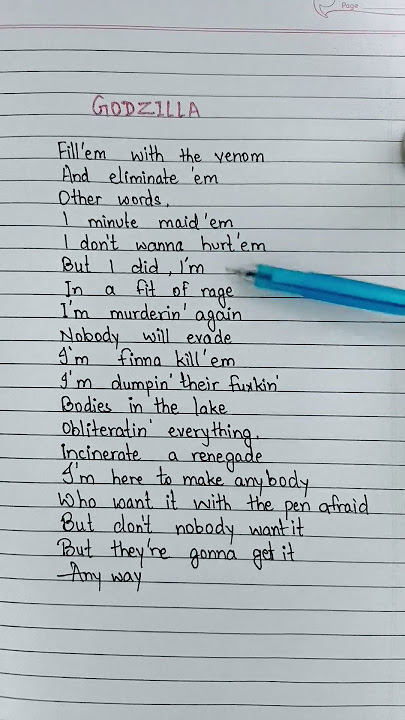 Fill 'em with the venom (lyrics) 🔥~Eminem #godzilla #rap #hiphop