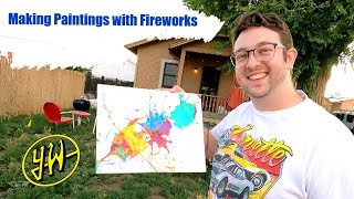 Making Paintings with Fireworks!!! (Art Experiments Episode 1)