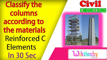Classify the columns according to the materials | Reinforced Concrete Interview Questions