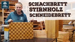 Schachbrett Stirnholz Schneidebrett selber bauen | Holz-Liebling DIY